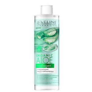 EVELINE ОЧИЩАЮЩАЯ МИЦЕЛЛЯРНАЯ ВОДА Серия ORGANIC ALOE + COLLAGEN 400 м