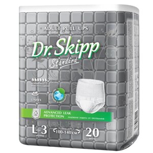 Подгузники-трусы д/взрослых DR. SKIPP Standard р-р L-3 (20 шт.)