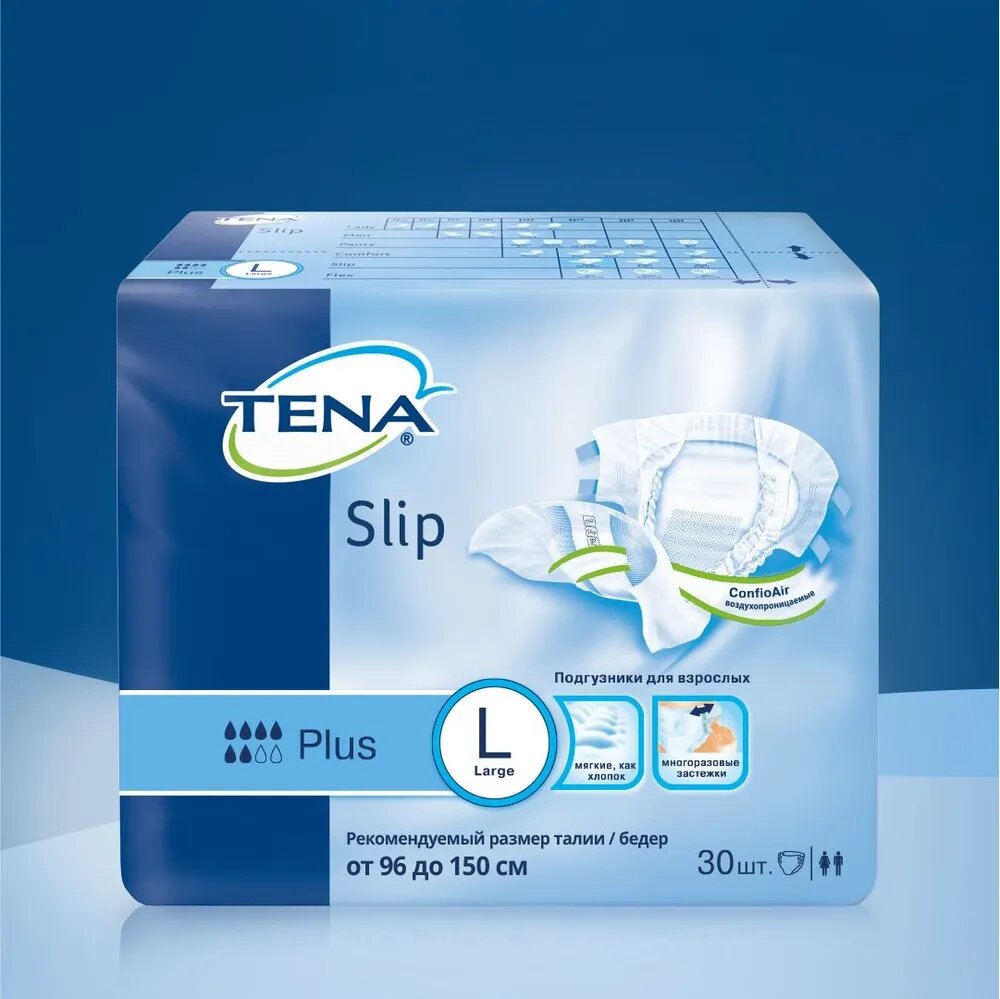 TENA Подгузники Slip Plus Large  №30 от компании ОДО "Квэрк" - Медицинский магазин - фото 1