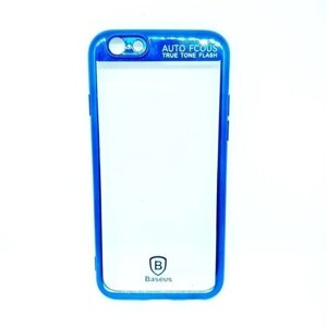 Чехол для Apple iPhone 6/6s гелевый Baseus с окантовкой синий