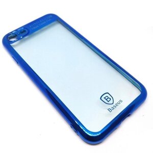 Чехол для Apple iPhone 7/8 гелевый Baseus с окантовкой синий