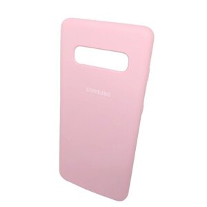 Чехол для Samsung Galaxy S10 Plus силиконовый розового цвета