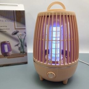 Антимоскитная лампа-ловушка для комаров и насекомых LED PHOTOCATALYST MOSQUITO KILLER USB Персиковый