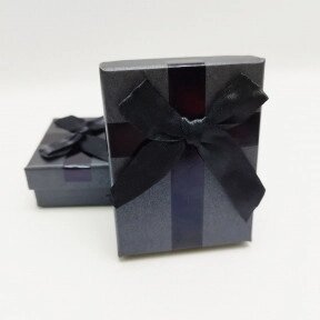 Коробочка подарочная с бантом DiaDema, 7.00х9.00 см, с вкладышем / Шкатулка - упаковка для ювелирных изделий