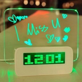 Креативные LED Часы-Будильник HIGHSTAR Зелёный