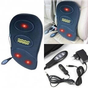 Массажная накидка для автомобиля и офиса с прогревом Robotic Cushion Massage HL-802 (три зоны массажа, 7 режимов)