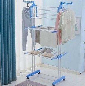 Многофункциональная передвижная полка - вешалка для хранения и сушки одежды Clothes Hanger / Сушилка для одежды на