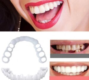 Накладные виниры для зубов Snap-On Smile / Съемные универсальные виниры для ослепительной улыбки 2 шт. (на две челюсти)