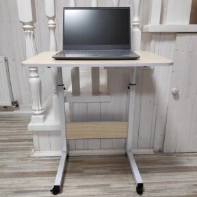 Универсальный стол для ноутбука Table - Mate (прикроватный столик) на колесах (складной, регулируемый по высоте),