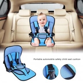Детское бескаркасное автокресло - бустер Multi Function Car Cushion Child Car Seat (детское автомобильное кресло) Синий