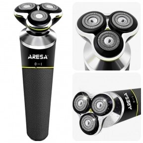 Электробритва Aresa AR-4601, 10 Вт, роторная, 3 головки, сухое/влажное бритьё, 220 В/АКБ