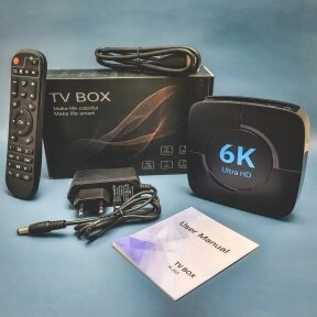 Телевизионная андроид приставка TV BOX 6K ULTRA HD 2Gb/16Gb Wi Fi c пультом ду