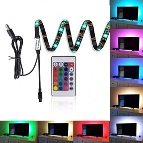 Комплект светодиодной подсветки для домашнего кинотеатра (телевизора) TV LED STRIP 16 colors (2 метра,24 режима