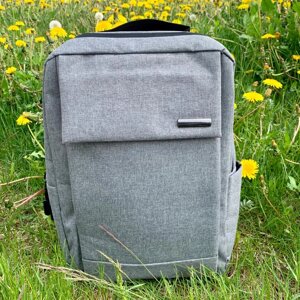 Городской рюкзак Кембридж с USB и отделением для ноутбука до 14.5". Серый