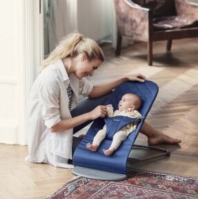 Кресло-шезлонг детский аналог BabyBjorn (с игрушками). Серый чехол