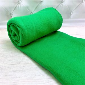 Плед на кровать Флисовый - мягкий и теплый, 130х150 см. Зеленый
