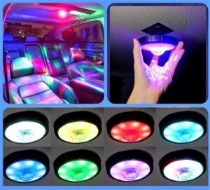 Подсветка в салон автомобиля с датчиком звука Automobile Atmosphere Lamp / Фонарь - диско лампа в автомобиль, белый свет