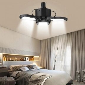 Складная гаражная подвесная лампа на 3 лепестка LED Deformable lamp XF-701 (USBсолнечная батарея, 5 режимов работы)