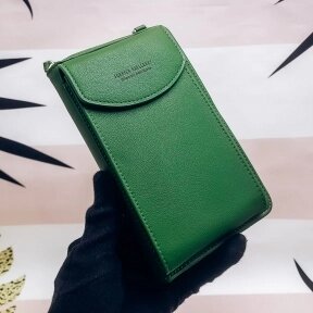 Стильное женское портмоне-клатч 3 в 1 Baellerry Forever Originally From Korea N8591 / 11 стильных оттенков Зеленый
