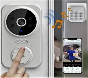 Умный беспроводной видеоглазок Mini DOORBELL Wi-Fi управление V. 1.4.(датчик движения, ночное видео, управление со