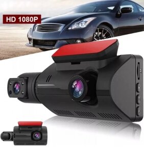 Видеорегистратор Vehicle BlackBOX DVR Dual Lens A68 с тремя камерами для автомобиля (фронт и салон камера заднего вида)