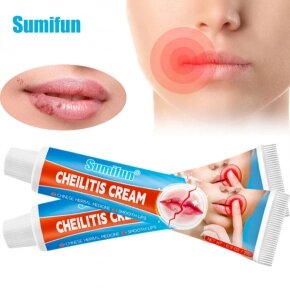 Восстанавливающий бальзам для губ Sumifun Cheilitis 20 гр. Крем антибактериальный для лечения простуды (герпеса) на
