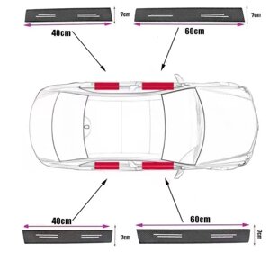 Защитные наклейки на пороги автомобиля / Накладки самоклеящиеся 4 шт. MISUBISHI MOTORS