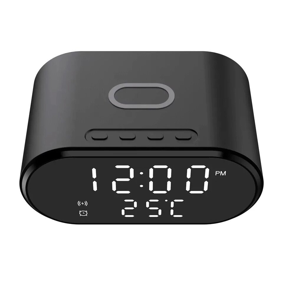 Настольные часы с беспроводной зарядкой для IPhone и Android от компании Sale Market - Магазин крутых цен! - фото 1