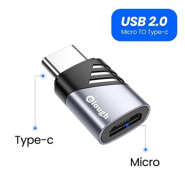 Переходник с Micro USB на Type-C от компании Sale Market - Магазин крутых цен! - фото 1