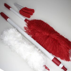 Метёлка для уборки пыли с телескопической ручкой (3 насадки)