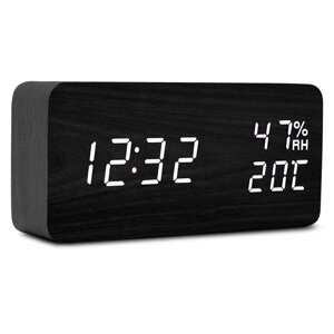 Часы электронные настольные Digital Voice-Control Wooden Clock VST-862S