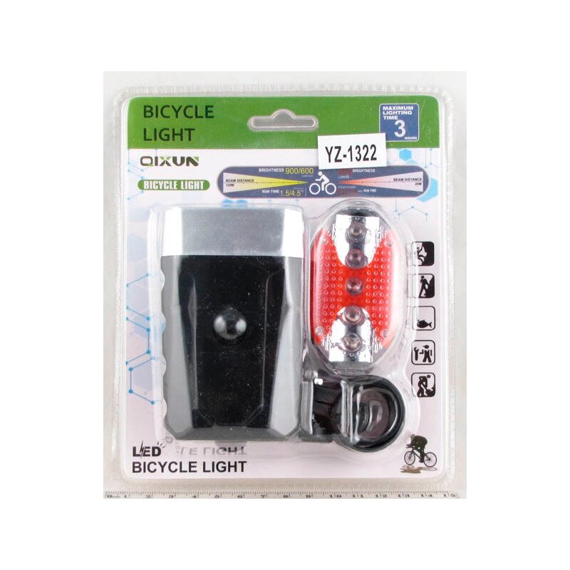 Велосипедный фонарь передний и задний YZ-1322 от компании Sale Market - Магазин крутых цен! - фото 1