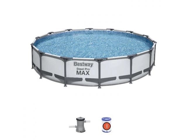 Каркасный бассейн Steel Pro MAX, 427 х 84 см, комплект, BESTWAY от компании Деком: надежный инструмент с доставкой по Беларуси - фото 1