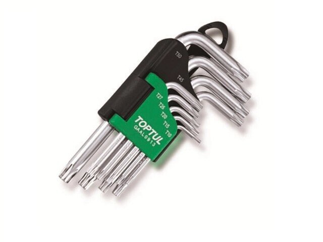 Набор ключей Torx T10-Т50 9шт короткие TOPTUL от компании Деком: надежный инструмент с доставкой по Беларуси - фото 1