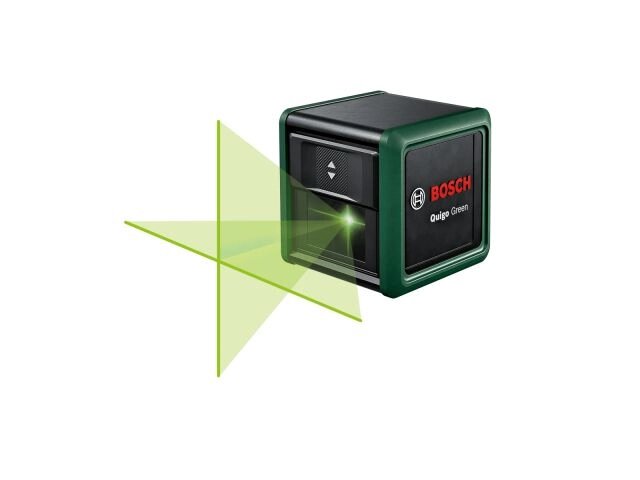 Нивелир лазерный BOSCH Quigo Green Basic с держателем в кор. (проекция: крест, до 12 м, +/- 0.60 мм/м, резьба 1/4") от компании Деком: надежный инструмент с доставкой по Беларуси - фото 1