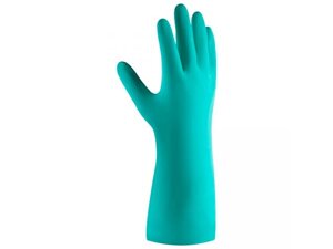 Перчатки К80 Щ50 нитриловые защитные промышленные, р-р 9/L, зеленые, JetaSafety (Защитные промышленные перчатки из