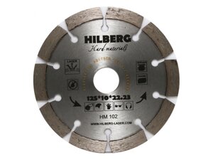Алмазный круг 125х22,23 мм по ж/бетону Hard Materials HILBERG (Лазерная сварка. Обрабатываемый материал: кирпич,