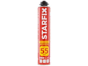 Пена монтажная профессиональная всесезонная STARFIX Gunfoam (750мл) (Выход пены до 55 литров)