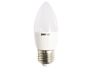 Лампа светодиодная C37 СВЕЧА 8Вт PLED-LX 220-240В Е27 3000К JAZZWAY (60 Вт аналог лампы накаливания, 640Лм, теплый)