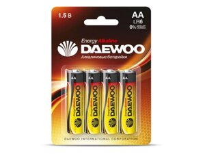 Батарейка AA LR6 1,5V Alkaline 2021 BL-4шт DAEWOO ENERGY