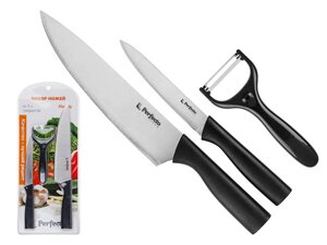 Набор ножей 3 шт. (нож кух. 32см, нож кух. 23.5см, нож для овощей 14.5см), серия Handy (Хенди), PERF (Материал: