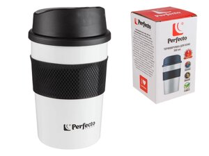 Термокружка для кофе, 380 мл, нержавеющая сталь, white, PERFECTO LINEA (в индивидуальной упаковке)