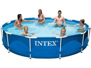 Каркасный бассейн Metal Frame, круглый, 366х76 см, INTEX (от 6 лет)