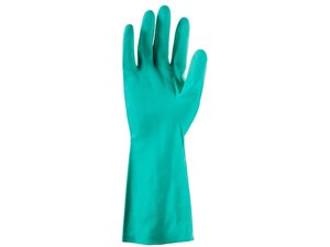 Перчатки К80 Щ50 нитриловые защитные промышленные, р-р 8/М, зеленые, JetaSafety (Защитные промышленные перчатки из