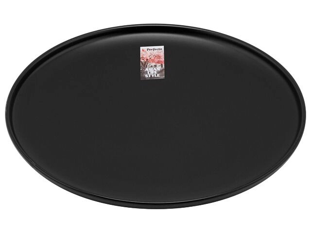 Тарелка обеденная керамическая, 25 см, серия ASIAN, черная, PERFECTO LINEA от компании Деком: надежный инструмент с доставкой по Беларуси - фото 1