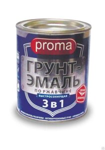 Proma Грунт-эмаль по ржавчине 3 в 1 цвет 8017 1,6 кг