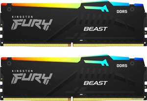 Kingston FURY beast RGB 2x32гб DDR5 6000мгц KF560C40BBAK2-64