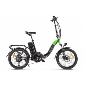 Электровелосипед Volteco Flex Up чёрно-зелёный