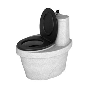 Торфяной туалет "Rostok" с термосиденьем белый гранит
