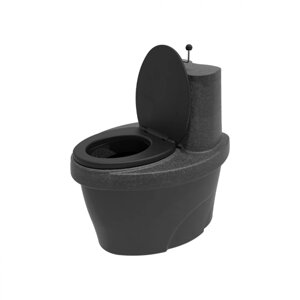 Торфяной туалет "Rostok" с термосиденьем черный гранит